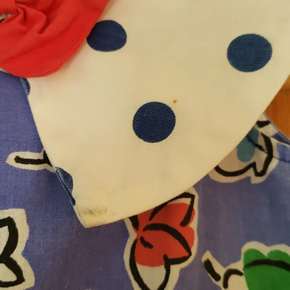 Vintage Child's Floral and Polka Dot Design Dress Sz 3?